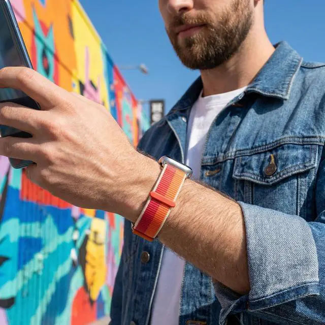 Alt view image 3 of 7 - 2-Pack Bands Compatible with Xiaomi Smart Band 10/9/8 Strap, Adjustable Breathable Double-Layer Woven Replacement Strap with Loop Closure, Soft Lightweight Wristband for Women Men