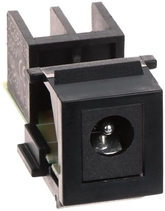 Alt view image 3 of 3 - Standard 2.1mm DC Power Jack to Screw Terminals Connection, Keystone Coupler for CCTV/Security Camera Wall Plates - Black