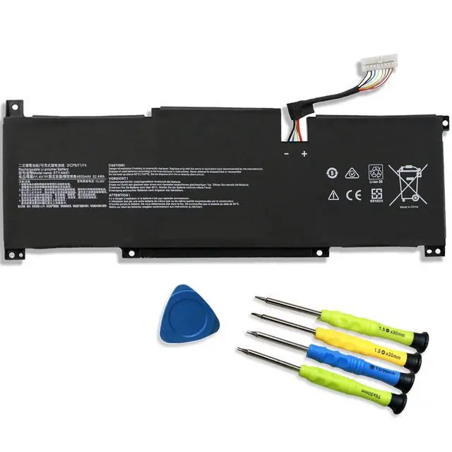 Main image of BTY-M491 Laptop Battery Replacement for MSI Model 15 A4M A4MW A5M A5MU A10M A10RAS A10RB A10RD A11MU A11SBU A11SB Summit B15 A11M Stealth Series 15M 3ICP6/71/74 11.4V 52.4Wh 4600mAh