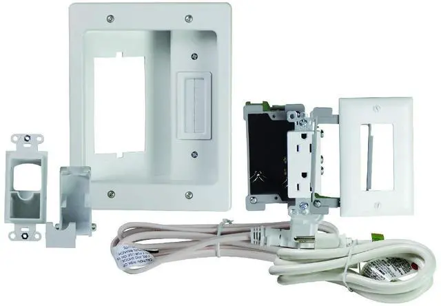 Main image of Legrand, Home Office & Theater, In Wall TV Power Kit, White, 6ft Length, HT22U2WHR6