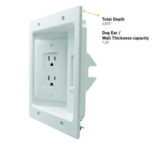 Alt view image 3 of 6 - Legrand, Home Office & Theater, In Wall TV Power Kit, White, 6ft Length, HT22U2WHR6