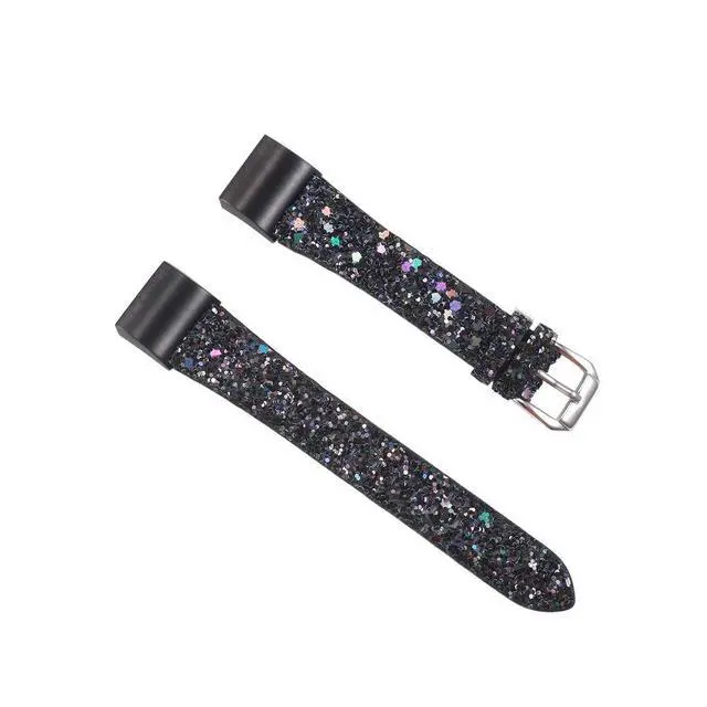 Alt view image 2 of 6 - Bling Bands Compatible with Fitbit Charge 2 Band, Women Strap Shiny Glitter Leather Replacement Bands Compatible with Fitbit Charge 2 Wristbands