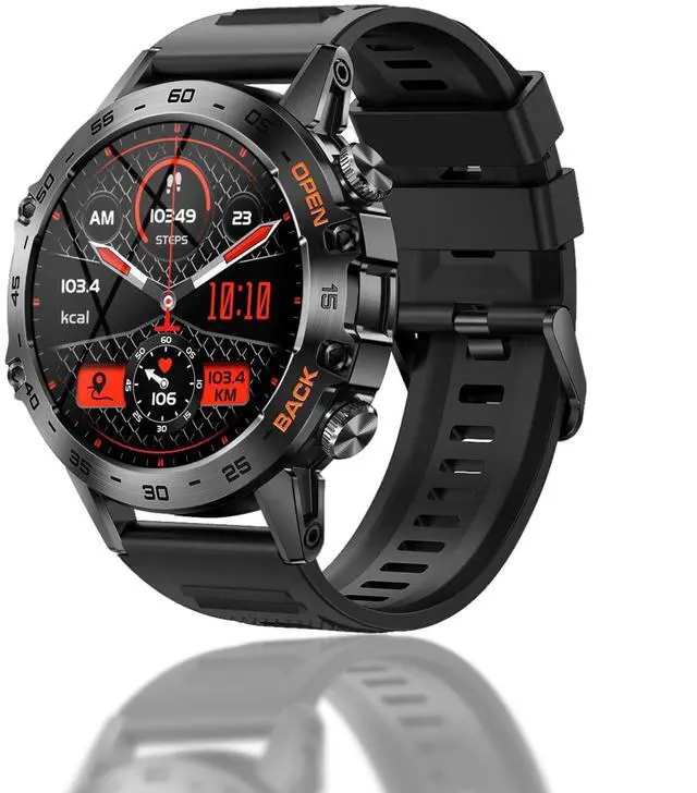 Main image of K52 Smart Watch for Men, Outdoor Bluetooth Sports Watches, 1.39in HD Fitness Sleep Monitor for Android iOS, with Pedometer Sport Mode