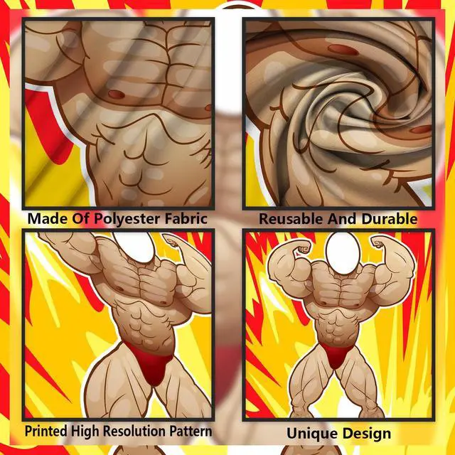 Alt view image 3 of 7 - Fitness Photo Banner Backdrop Background Bodybuilder Pretend Play Party Game Gym Exercise Sports Muscle Theme Decor for Wrestling Party Birthday Party Photo Booth Props Favors Supplies Decorations