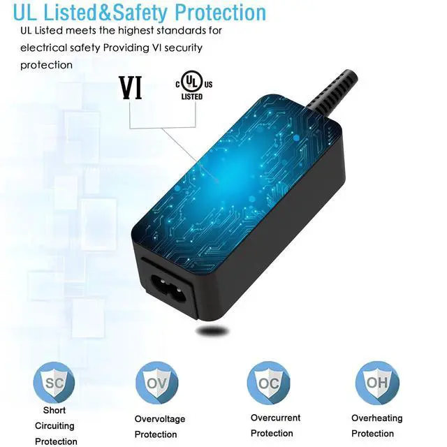 Alt view image 3 of 7 - AC 65W Charger Fit for Dell Inspiron 13 15 17 7386 7586 7786 2-in-1 Laptop Power Supply Adapter Cord