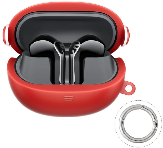 Alt view image 2 of 7 - Protective Case for Air6 HS Wireless Earbuds, Red