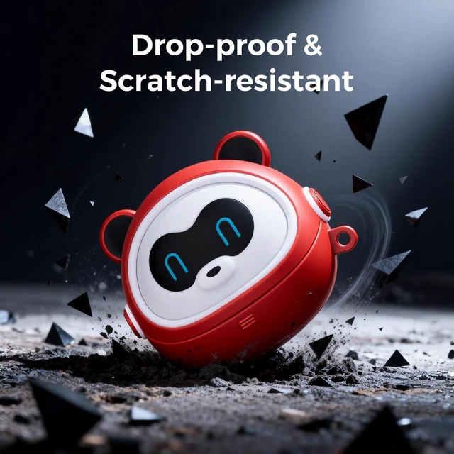 Alt view image 3 of 7 - Protective Case for Air6 HS Wireless Earbuds, Red