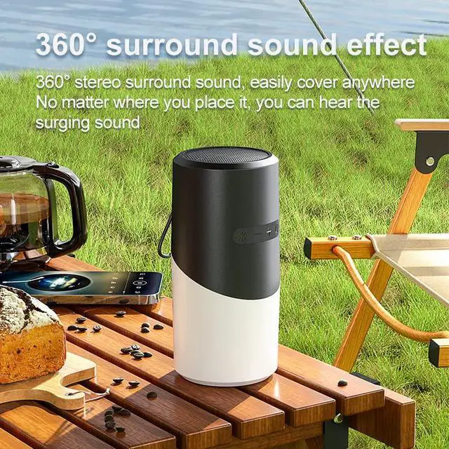 Alt view image 4 of 6 - Portable Bluetooth Speaker with LED Dynamic Lights, Mulit Function to be a Night Light HD Stereo Sound, 24H Playtime, Portable Wireless Speaker for Home/Party/Indoor/Outdoor/Beach-Green