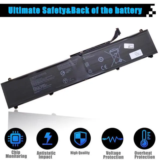 Alt view image 4 of 7 - RC30-0483 Laptop Battery Replacement for Razer Blade 16" (2023) RZ09-0483x Blade 16" (2024) RZ09-0510x RZ09-0510SEN3-R3E1 RZ09-0510SWN3-R3W1 Series RZ09-0483 RZ09-0510 4ICP5/51/149 95.2Wh 6182mAh