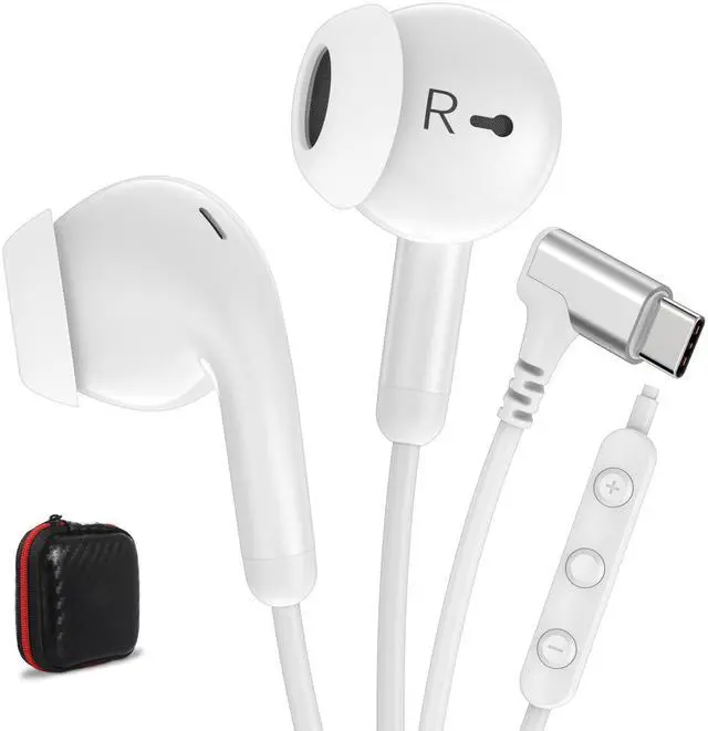 Main image of ACANACA USB C Earbuds Wired Type C Headphone Earphones for iPad 10th White | C Plug Headphones for iPhone 17 Pro 16 15 for Samsung S26 S21 S25 S24 with Microphone Volume Control School Student Headset