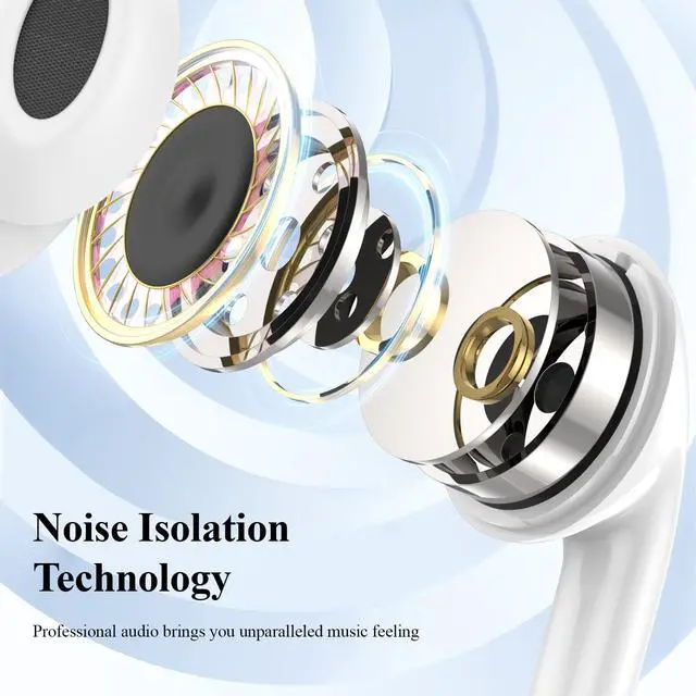 Alt view image 2 of 7 - ACANACA USB C Earbuds Wired Type C Headphone Earphones for iPad 10th White | C Plug Headphones for iPhone 17 Pro 16 15 for Samsung S26 S21 S25 S24 with Microphone Volume Control School Student Headset