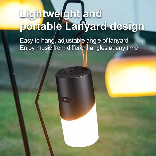 Alt view image 6 of 6 - Portable Bluetooth Speaker with LED Dynamic Lights, Mulit Function to be a Night Light HD Stereo Sound, 24H Playtime, Portable Wireless Speaker for Home/Party/Indoor/Outdoor/Beach-Green