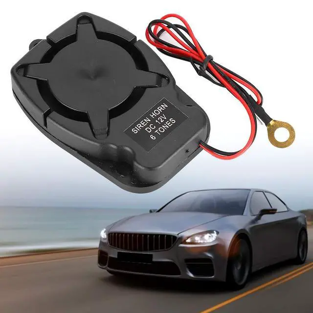 Alt view image 3 of 6 - Car Alarm Siren DC 12V - Universal Vehicle Anti-Theft Alarm Speaker Horn, 6Loud Sounds 110dB Security System Replacement Accessory