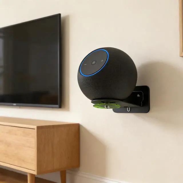 Alt view image 4 of 6 - Wall-Mounted Speaker Stand Compatible with Echo Studio (Newest Model) and All Suitable Sized Speakers Such as Sonos Era 100,Homepod and Echo 4th gen (Black)