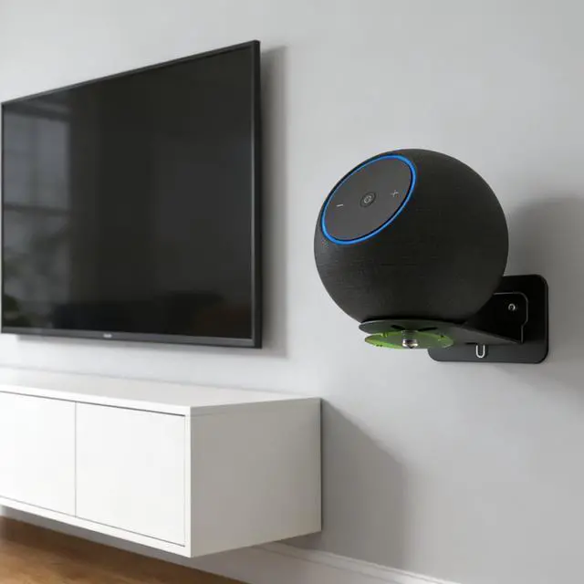 Alt view image 6 of 6 - Wall-Mounted Speaker Stand Compatible with Echo Studio (Newest Model) and All Suitable Sized Speakers Such as Sonos Era 100,Homepod and Echo 4th gen (Black)