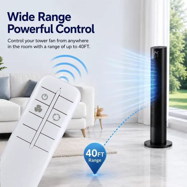 Alt view image 6 of 7 - Replacement Remote Control for Honeywell QuietSet Oscillating Tower Fan | HYF260W HYF260B HYF290B Series HYF260BC HYF290BC HYF290BCM1 HYF260 HYF290 HYF260E HYF290E HYF260WCV1 HYF260BV2 HYF290W