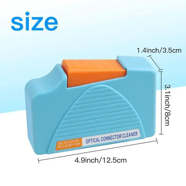 Alt view image 2 of 6 - Fiber Cleaner Box - FTTH Fiber Optic Cleaning Box for FC & SC & LC End Faces & Optical Connectors -Over 500 Times Anti Static Clean Swab, Blue