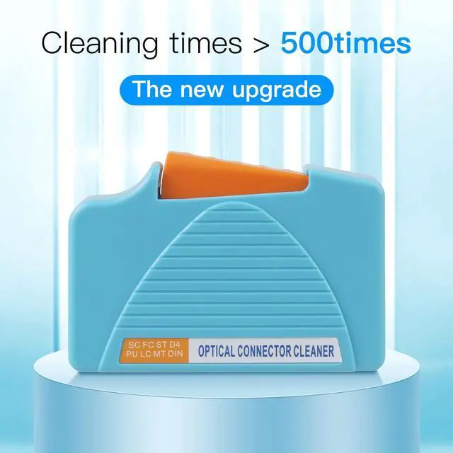 Alt view image 3 of 6 - Fiber Cleaner Box - FTTH Fiber Optic Cleaning Box for FC & SC & LC End Faces & Optical Connectors -Over 500 Times Anti Static Clean Swab, Blue