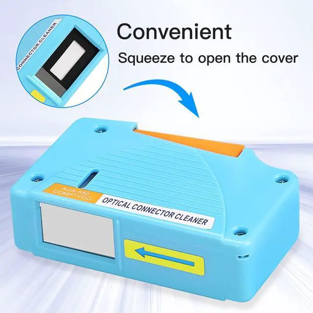 Alt view image 5 of 6 - Fiber Cleaner Box - FTTH Fiber Optic Cleaning Box for FC & SC & LC End Faces & Optical Connectors -Over 500 Times Anti Static Clean Swab, Blue