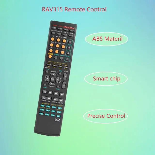 Alt view image 2 of 6 - RAV315 Replacement Remote Control for Yamaha RX-N600 RX-V1200 RX-V1500 RX-V1600 RX-V1800 RX-V2700 RX-V3300 RX-V361 RX-V363 RX-V365 RX-V3800 RX-V450 RX-V457 AV Receiver