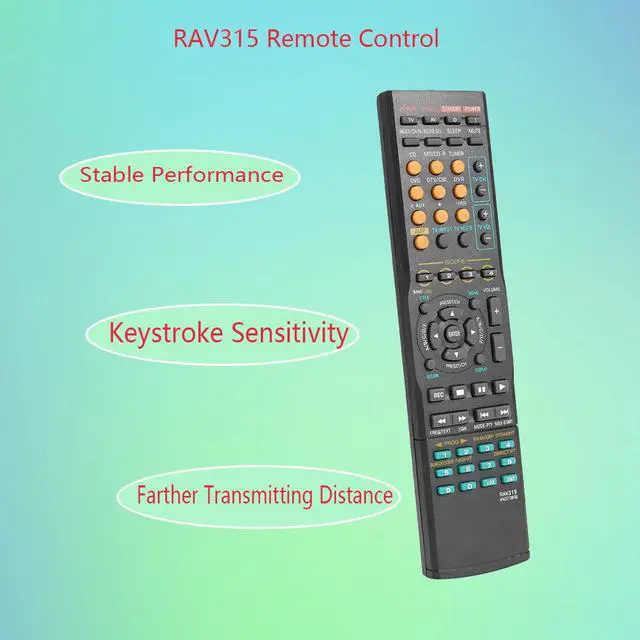 Alt view image 3 of 6 - RAV315 Replacement Remote Control for Yamaha RX-N600 RX-V1200 RX-V1500 RX-V1600 RX-V1800 RX-V2700 RX-V3300 RX-V361 RX-V363 RX-V365 RX-V3800 RX-V450 RX-V457 AV Receiver