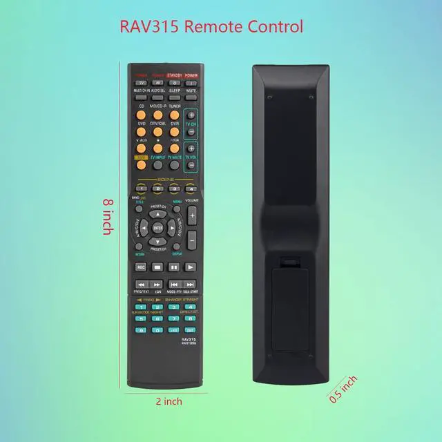 Alt view image 5 of 6 - RAV315 Replacement Remote Control for Yamaha RX-N600 RX-V1200 RX-V1500 RX-V1600 RX-V1800 RX-V2700 RX-V3300 RX-V361 RX-V363 RX-V365 RX-V3800 RX-V450 RX-V457 AV Receiver