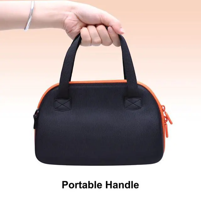 Alt view image 6 of 7 - LTGEM Case Compatible with JBL Charge 6 /Charge 5 /Charge 4 Portable Speaker with Removable Strap, Black+Orange Zipper
