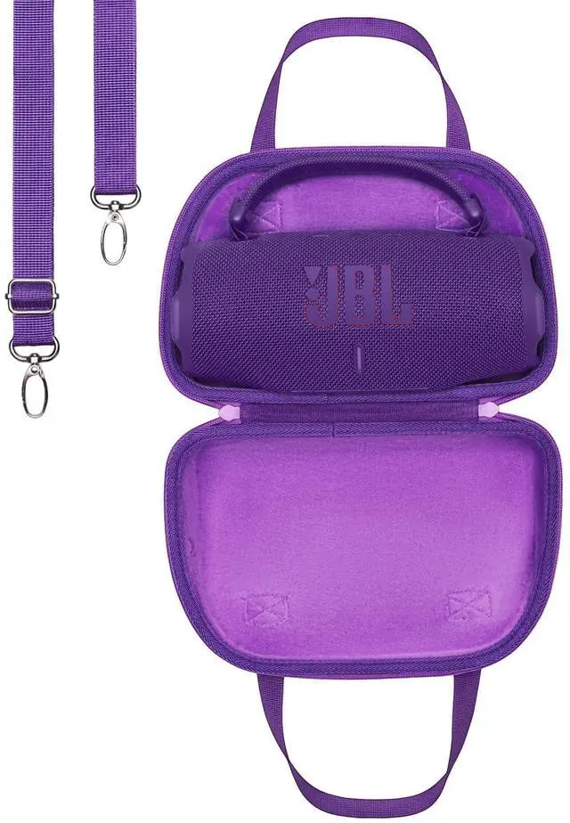 Main image of LTGEM Case Compatible with JBL Charge 6 /Charge 5 /Charge 4 Portable Speaker with Removable Strap, Purple