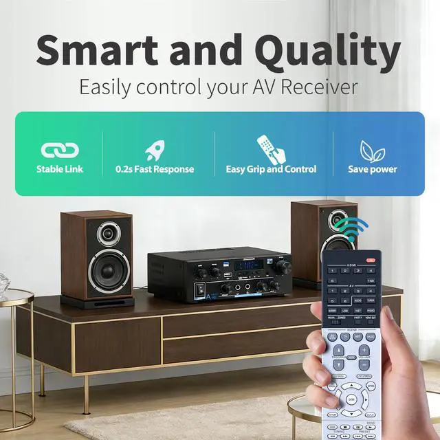 Alt view image 3 of 7 - RAV537 ZP60120 Replacement Remote Control for Yamaha AV Receiver | for modelRX-A760 RX-A760BL RX-V681 RX-V781 RXA760 RXA760BL RXV681 RXV781 TSR7810
