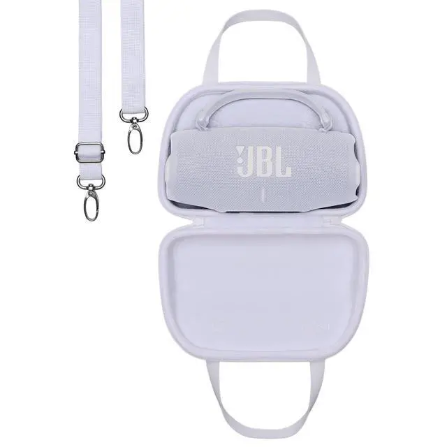 Main image of LTGEM Case Compatible with JBL Charge 6 /Charge 5 /Charge 4 Portable Speaker with Removable Strap, White