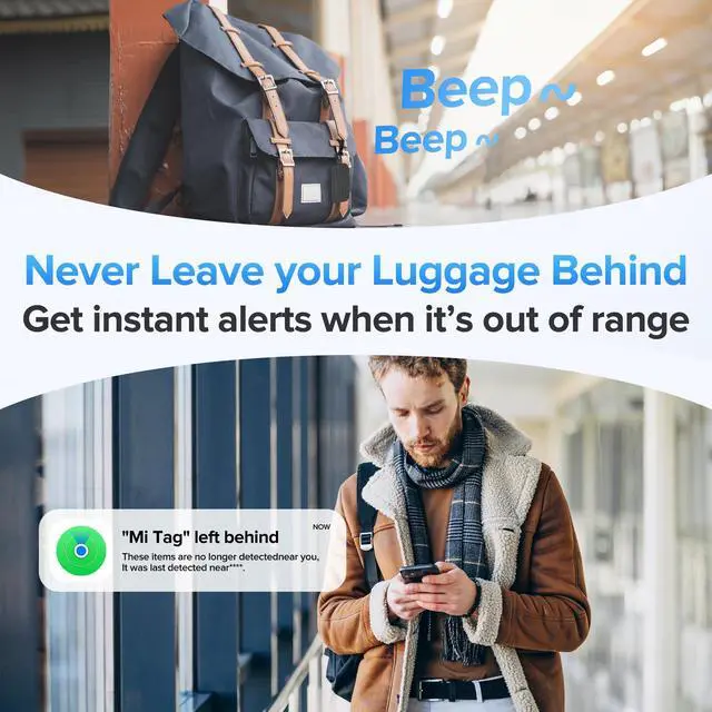 Alt view image 3 of 6 - Silicone Luggage Tag Built-in Tracker Work with iOS & Android | Certified by Apple Find My and Google Find Hub, Anti-Loss Tracker Locator for Travel Bags, Suitcase, Backpacks