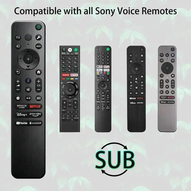 Alt view image 2 of 7 - RMF-TX910U Voice Remote New Replacement Compatible with Sony TV Bravia Remote, Compatible with All Smart LED OLED TVs Series with Voice Function
