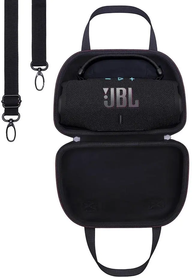 Main image of LTGEM Case Compatible with JBL Charge 6 /Charge 5 /Charge 4 Portable Speaker with Removable Strap, Black