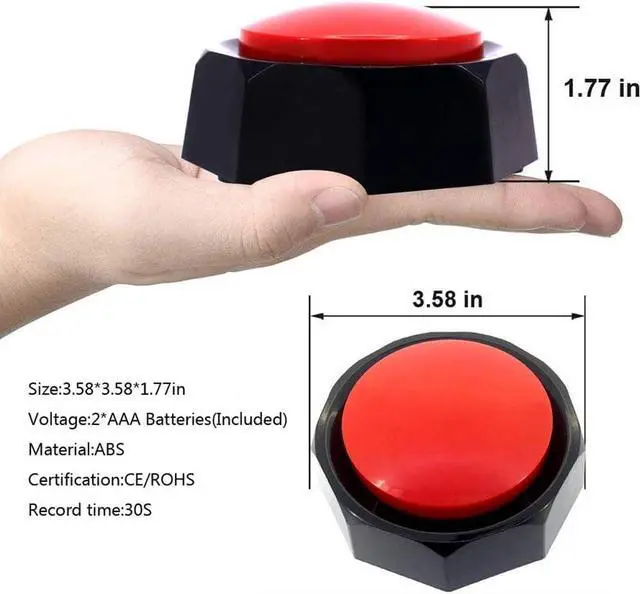 Alt view image 2 of 7 - USB Recordable Buttons-USB Sound Button-Make Your Own Button by Uploading Audio Files-Support 100+ Recordings PlaybackUpgraded Version