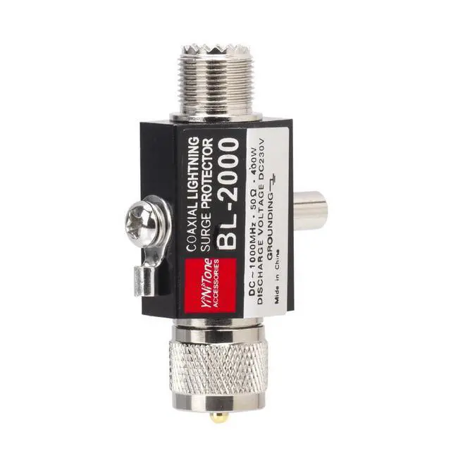 Alt view image 5 of 6 - BL-2000 UHF Coaxial Lightning Surge Arrester, 0-2500MHz 50 Ohms Lightning Surge Protector Male to Female to Female UHF Connector (PL259 Male to Female)