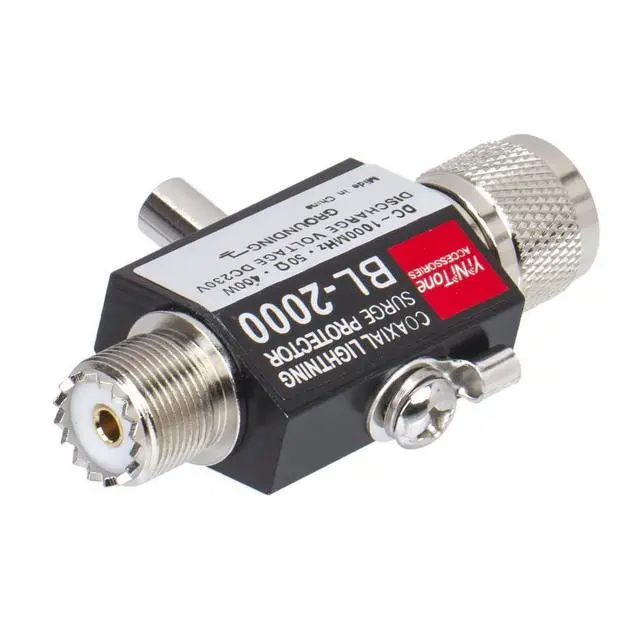 Alt view image 3 of 6 - BL-2000 UHF Coaxial Lightning Surge Arrester, 0-2500MHz 50 Ohms Lightning Surge Protector Male to Female to Female UHF Connector (PL259 Male to Female)