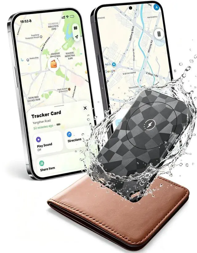 Main image of Wallet Tracker Card (iOS and Android) - 0.06in Slim Tracking Card | IP68 Waterproof Bluetooth Smart Card, Work with Apple Find My & Google Find Hub, Item Finder for Luggage, Passports, Backpack