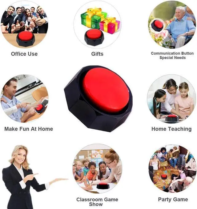 Alt view image 5 of 7 - USB Recordable Buttons-USB Sound Button-Make Your Own Button by Uploading Audio Files-Support 100+ Recordings PlaybackUpgraded Version