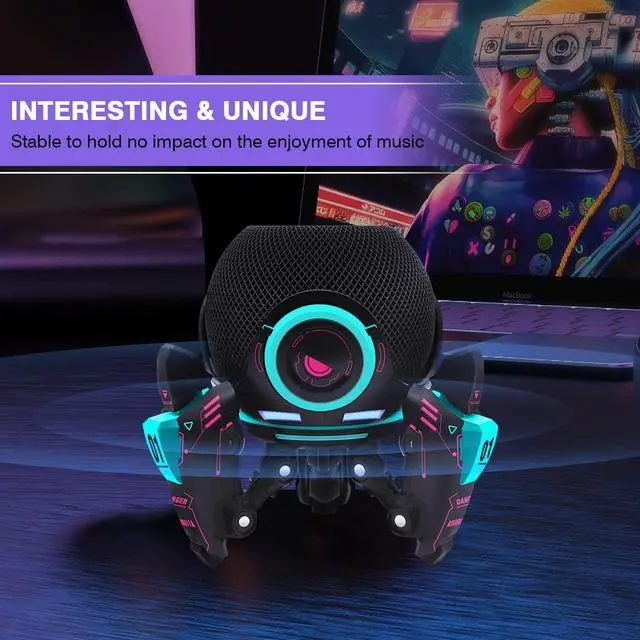 Alt view image 6 of 6 - Echo Dot Stand, Echo dot Shell, Echo dot Holder, Table Stand Decorative Holder for Echo Dot 4th/5th gen - for Homepod Mini, Accessories, Portable Design, Bracket can be Adjusted arbitrarily