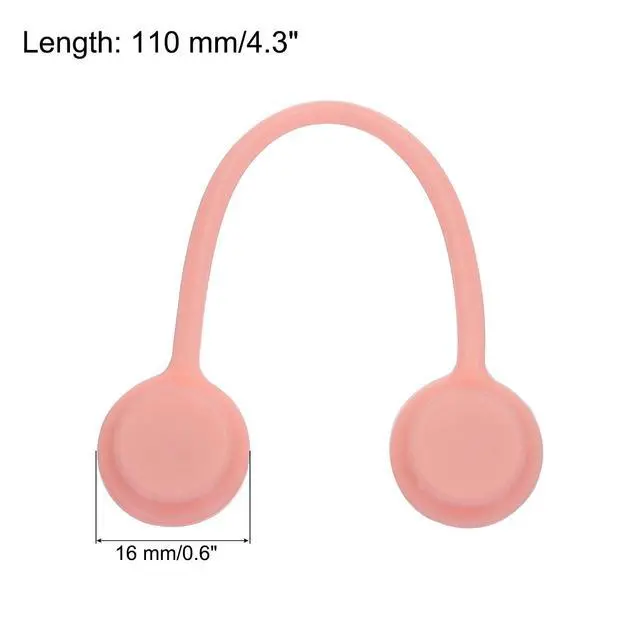 Alt view image 2 of 5 - Magnetic Cable Clips 4.3 Inch x 0.6 Inch Pink Magnetic Cord Organizer Cable Ties Reusable Twist Ties for Home, Kitchen, Office, 10 Pcs
