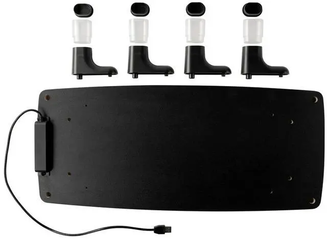 Alt view image 5 of 7 - Adjustable Monitor Stand with 4-Port USB Hub, Black, Great for Computer Monitors, Laptops, TVs, Speakers, Printers and More
