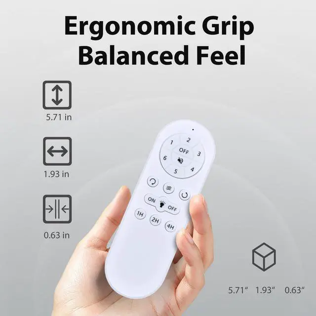 Alt view image 4 of 7 - Replacement Remote Control fits Roomratv Ceiling Fan RV-52-BK-3D-R3 RV-52-BW-3D-R3 RV-52-BX-3D-R3 9002