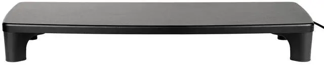 Alt view image 7 of 7 - Adjustable Monitor Stand with 4-Port USB Hub, Black, Great for Computer Monitors, Laptops, TVs, Speakers, Printers and More