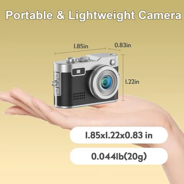 Alt view image 6 of 7 - Mini Keychain Camera - 1080P FHD Retro Digital Camera - Tiny Portable Vintage Cameras Small Camara - Compact Pocket Video Recorder with 16GB Card, OTG Adapter for Travel, Daily Fun, Study Recording