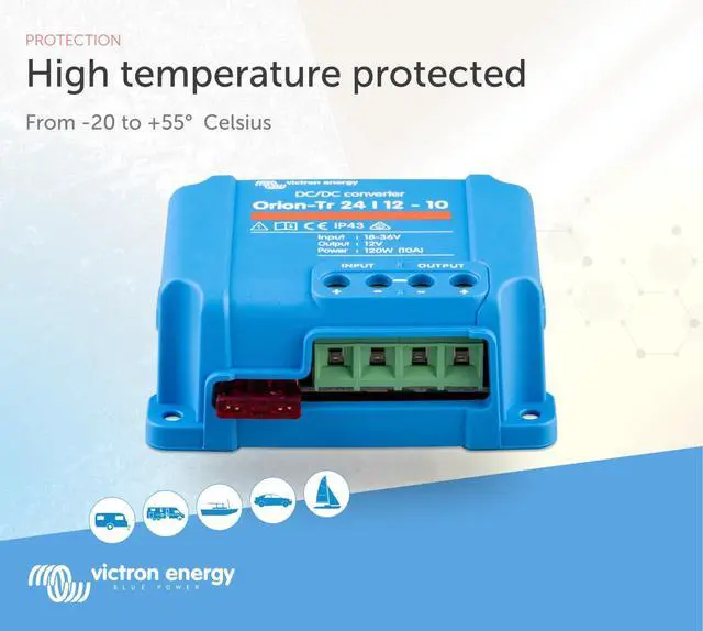 Alt view image 4 of 4 - Orion-Tr DC to DC Converter | 24/12-Volt 10 amp 120-Watt, IP43 Protected, for Dual Battery Systems, Non-Isolated