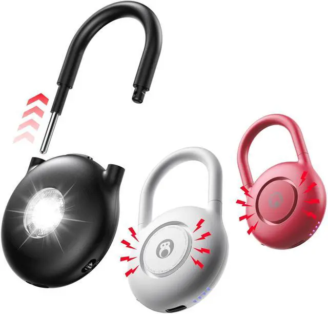 Main image of 130dB Personal Alarms for Women USB-C Rechargeable Self Defense Alarm Keychain with Strobe Light Loud Personal Safety Alarm for Students & Jogging Safe for Seniors, Black