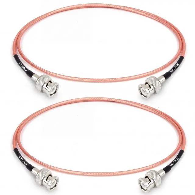Main image of 2ft BNC Male to Male Cable 2PCS, RG316 Low Loss BNC Male to Male Extension Coax Cable for Antenna Analyzer, CB Radio, Security CCTV Camera