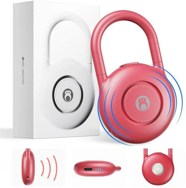 Main image of 130dB Personal Alarms for Women USB-C Rechargeable Self Defense Alarm Keychain with Strobe Light Loud Personal Safety Alarm for Students & Jogging Safe for Seniors, Magenta