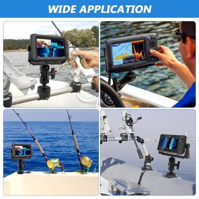 Alt view image 7 of 7 - Fish Finder Mount Base, Universal 360 Rotation, Black
