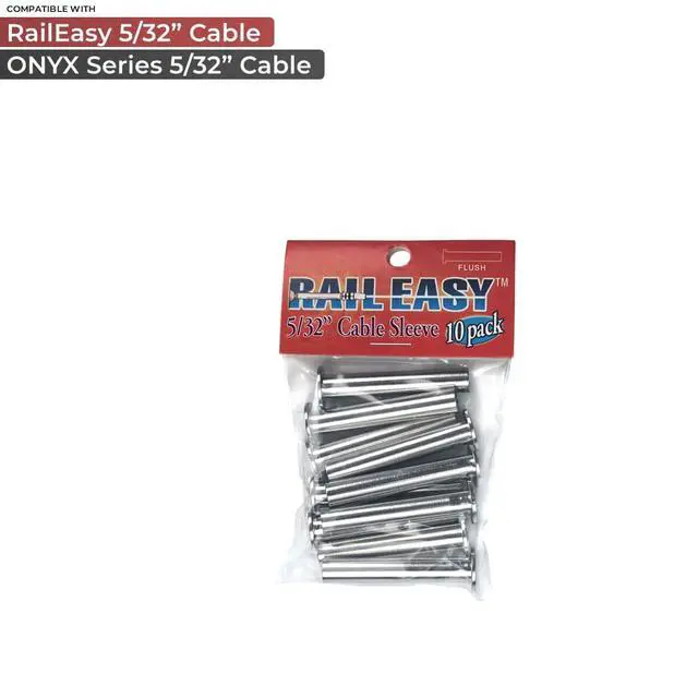 Alt view image 2 of 5 - Atlantis RailEasy C0915-0438-F Flush Cable Sleeve (5/32") - 316L Marine Grade Stainless Steel - Designed for Composite & Vinyl Post Sleeves (10-Pack)